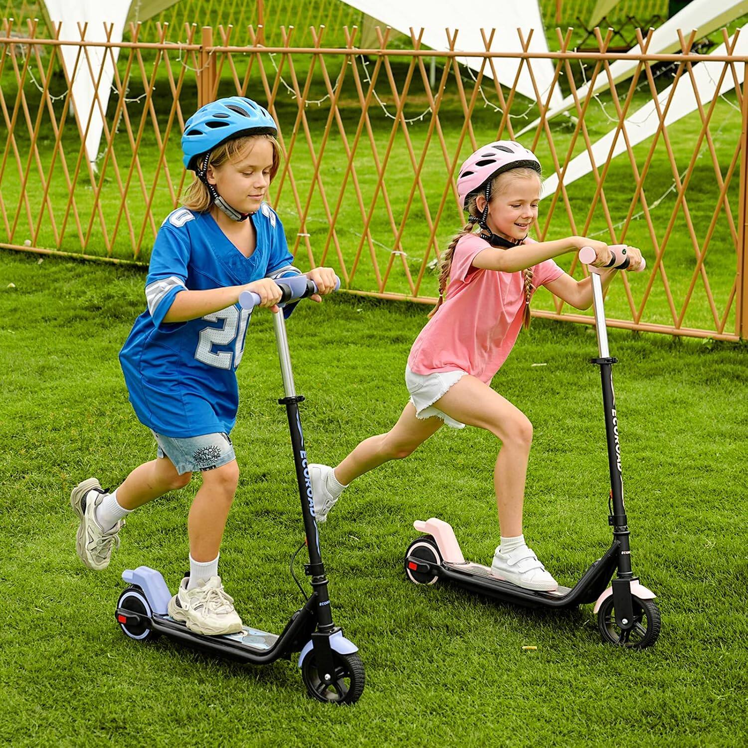 Alt View 10. Ecoroad - EK6 Kid Electric Scooter aged 6-12(150W Motor , 7Miles Range , 10 MPH Top Speed) - Pink.