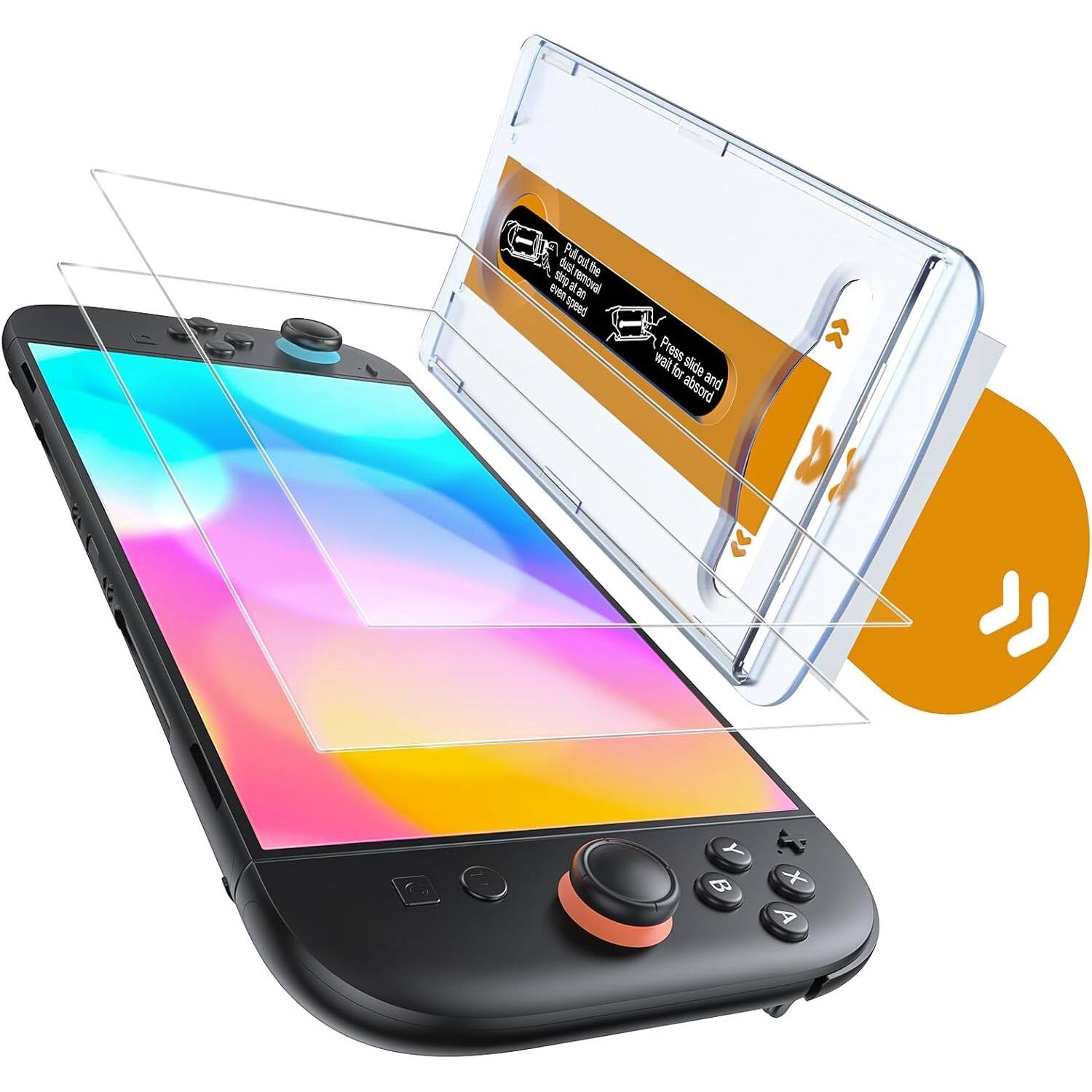 PARKER SLATER - 2 Pack Screen Protector for Nintendo Switch 2 2025, 7.9 Inch Tempered Glass, Military-Grade Shockproof