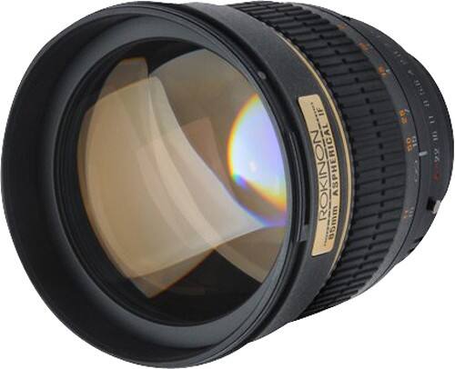 Angle Standard. Rokinon - 85mm f/1.4 Manual-Focus Aspherical Lens and Vivitar 72mm UV Glass Filter.