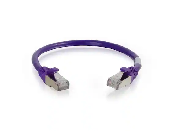 Front. Cables to Go - C2G 14FT CAT6 SNAGLESS SHIELDED (STP) NETWORK PATCH CABLE - PURPLE.