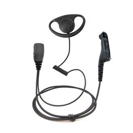 ProMaxPower - D-Shape Earhanger with PTT Mic for Motorola XPR7550e, APX8000 & Other Radios - Black