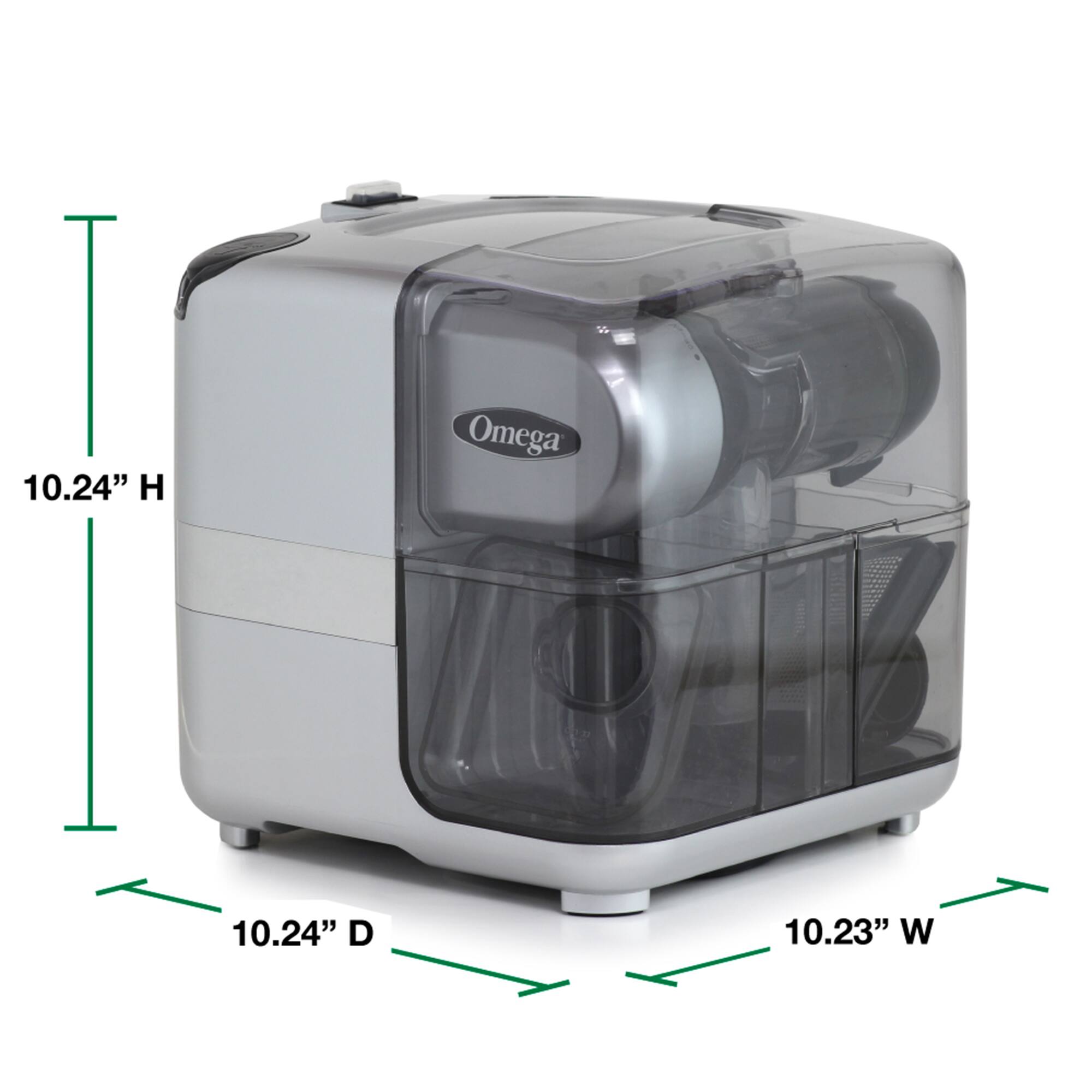 Alt View 12. Omega - JC3000RD13 Red 150 Watt Vertical Cold Press 365 Masticating Slow Juicer With 3-Stage Auger - Silver.