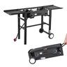 VEVOR - 2 Burner Outdoor Propane Gas Stove, 150,000 BTU Propane LPG Gas Camping Stove, Foldable Heavy-duty Carbon Steel - Black