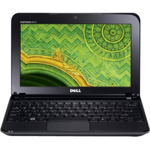 Front Standard. Dell - 10.1" Inspiron Netbook - 1 GB Memory - 250 GB Hard Drive - Obsidian Black.