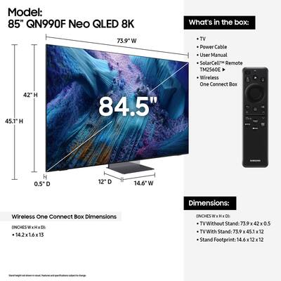 Samsung 85” Class QN990F Series Neo QLED 8K Mini LED Samsung 85” Class QN990F Series Neo QLED 8K Mini LED