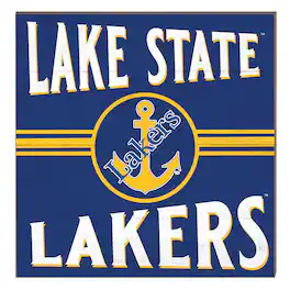 Jardine - Lake Superior State Lakers 10" x 10" Retro Team Sign - Blue