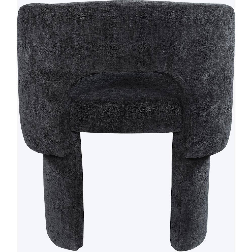 Alt View 1. Meridian Furniture - Emmet Black Chenille Fabric Dining Chair / Accent Chair - Black.