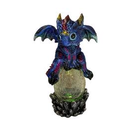 FC Design - 6.75"H Dragon on LED Egg Figurine Statue Office/Computer Desk Tabletop Medieval Gaming Home Decor Gift - Multi-Color