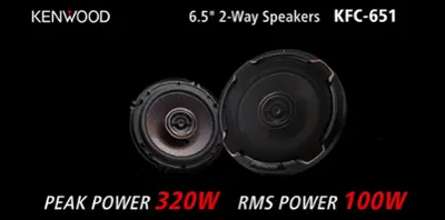 Kenwood - 6-1/2" 2-Way Car Speaker - Black