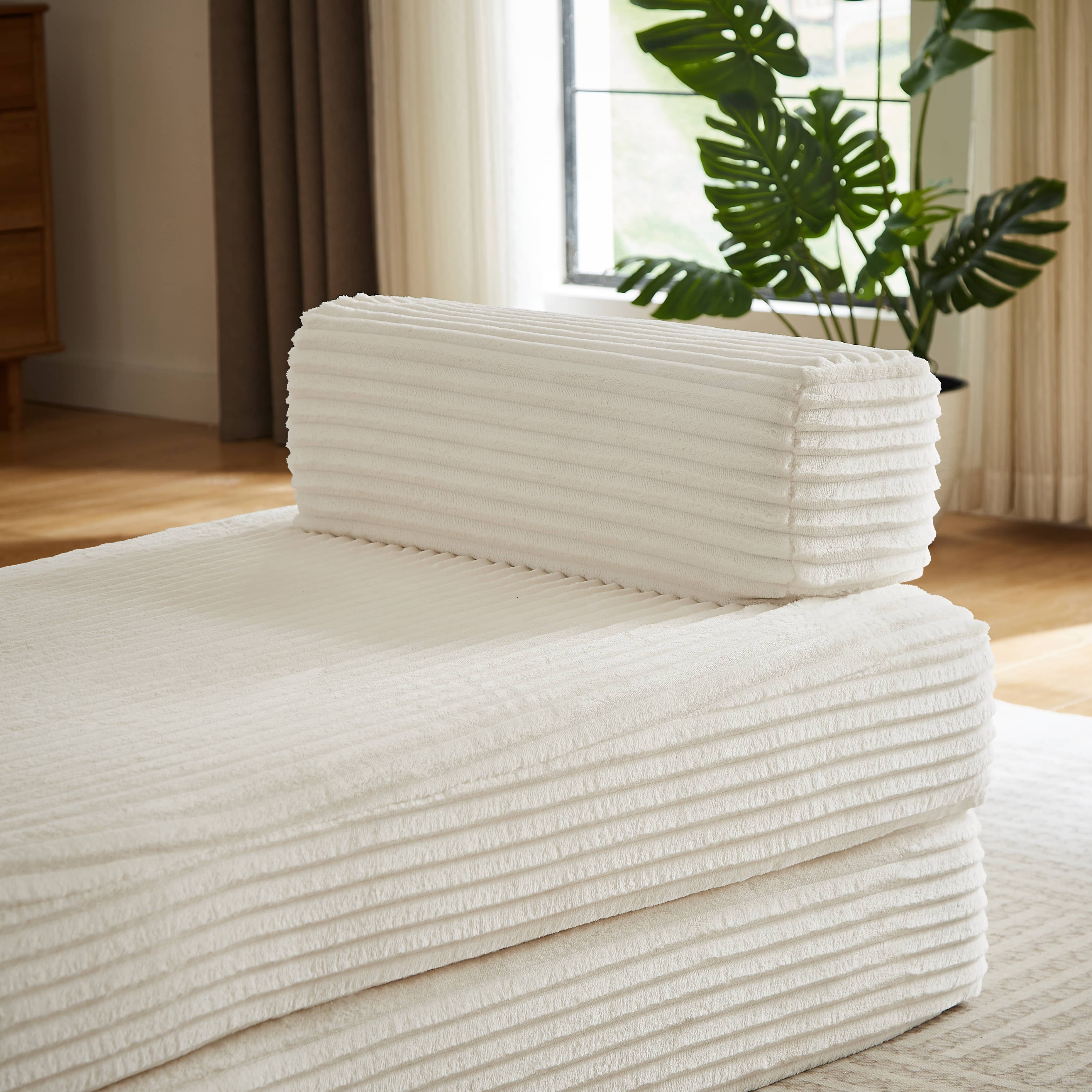 Alt View 4. Anysun - Anysun Modern Modular Classic Color Scheme Corduroy Fabric Boneless Loveseat Sofa, No Assembly - Beige.