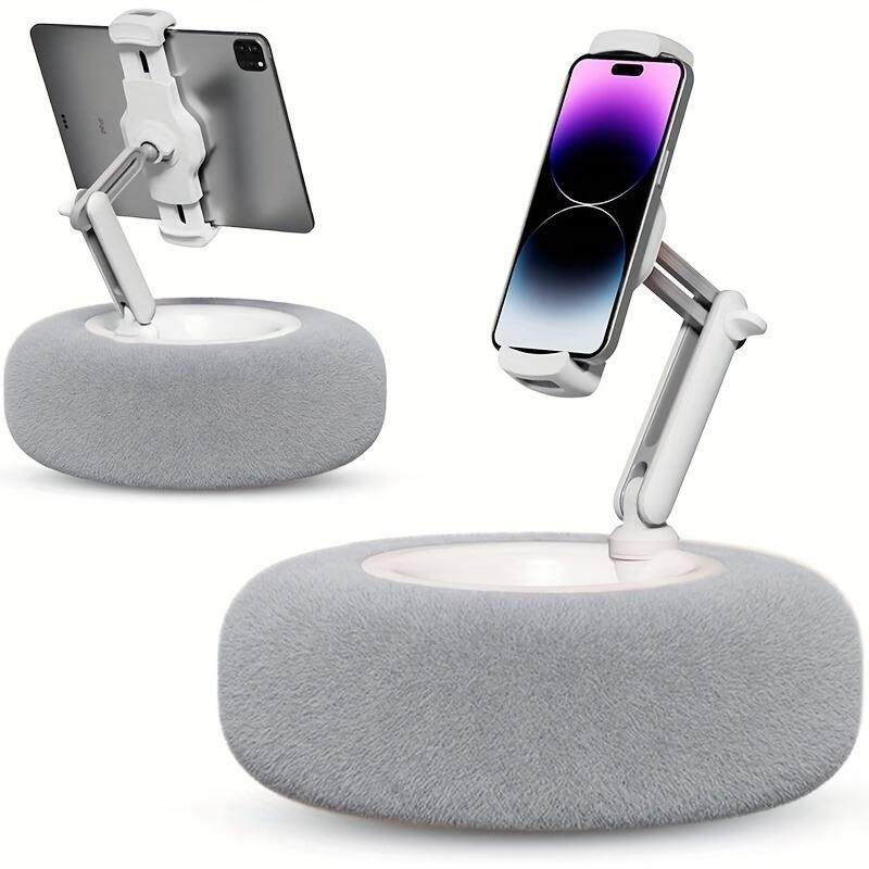 Alt View 5. Furno Fusion - Pink Multifunctional Plush Pillow Holder, Tablet Kindle Stand Pillow, Adjustable Pillow Stand Suitable - Black.