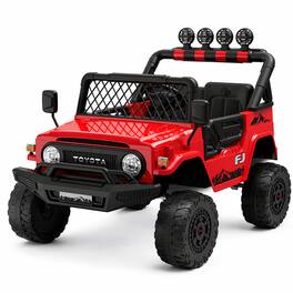 Wisairt - 24V Kids Ride-On Car, 400W Officially Licensed Toyota FJ Cruiser with Remote Control - Red