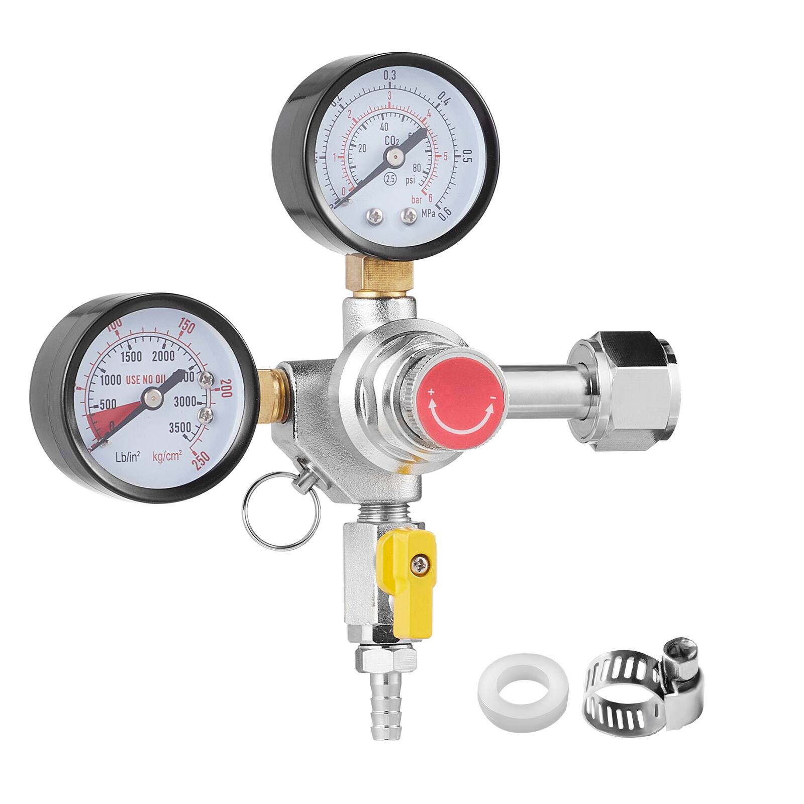 7 2 20 I Tn D 0.3 3 D.4 4 40 u CO2 . 5 D8 15 as bar 6 4 MPa 0.6 0.5 10U 150 1 1500 2000 1000 USE NO OIL 00 500 3000 200 3500 Lb/in² kg/cm² 250