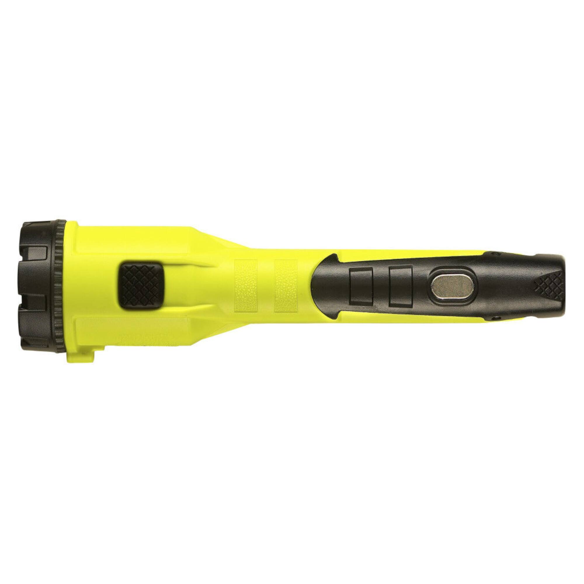 Angle. Streamlight - Streamlight Dualie 3AA Magnet with Alkaline batteries and lanyard - Box - Yellow - Yellow.