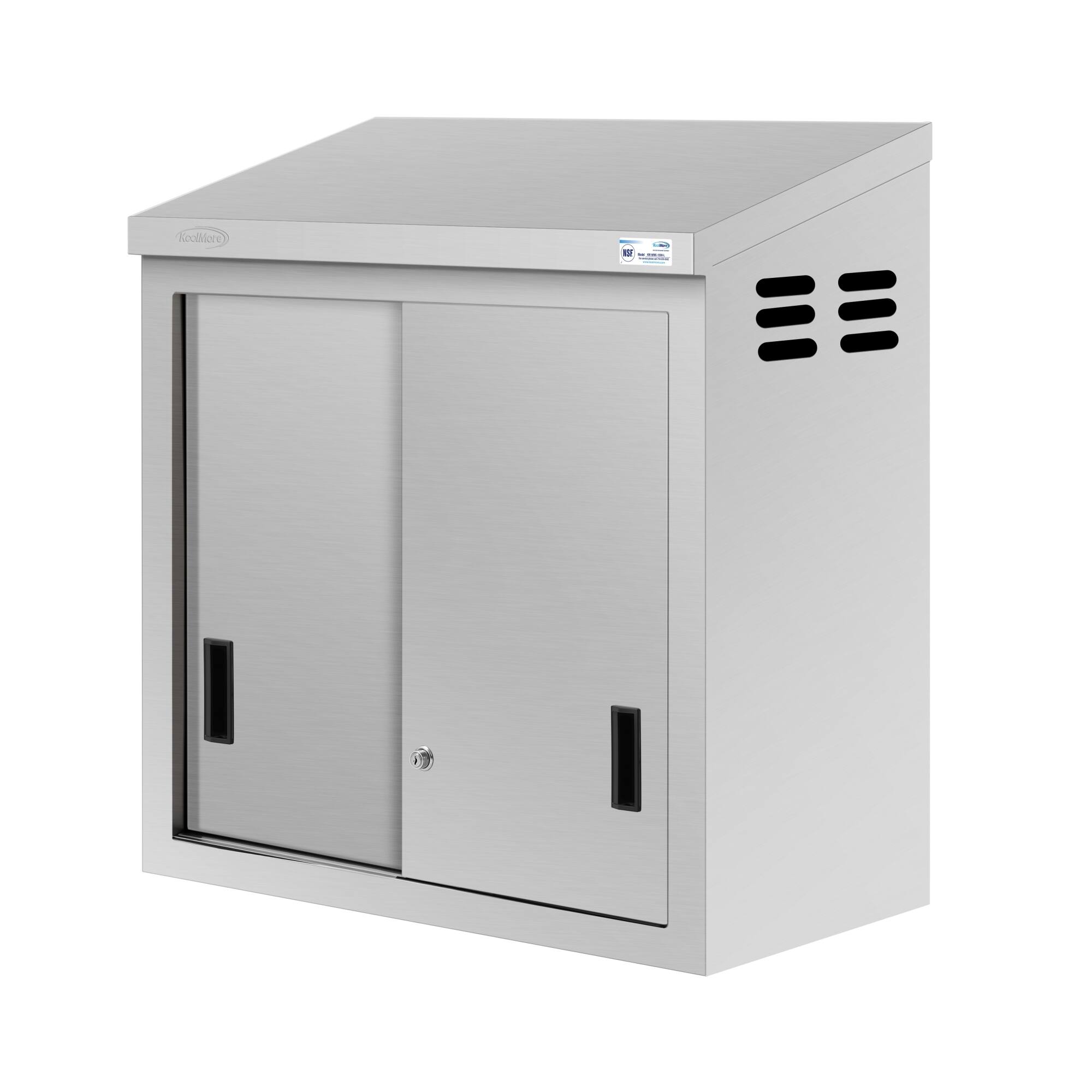 Alt View 4. Koolmore - 30 Inch Stainless Steel Commercial Wall Cabinet with Sliding Doors NSF - Stainless-Steel.