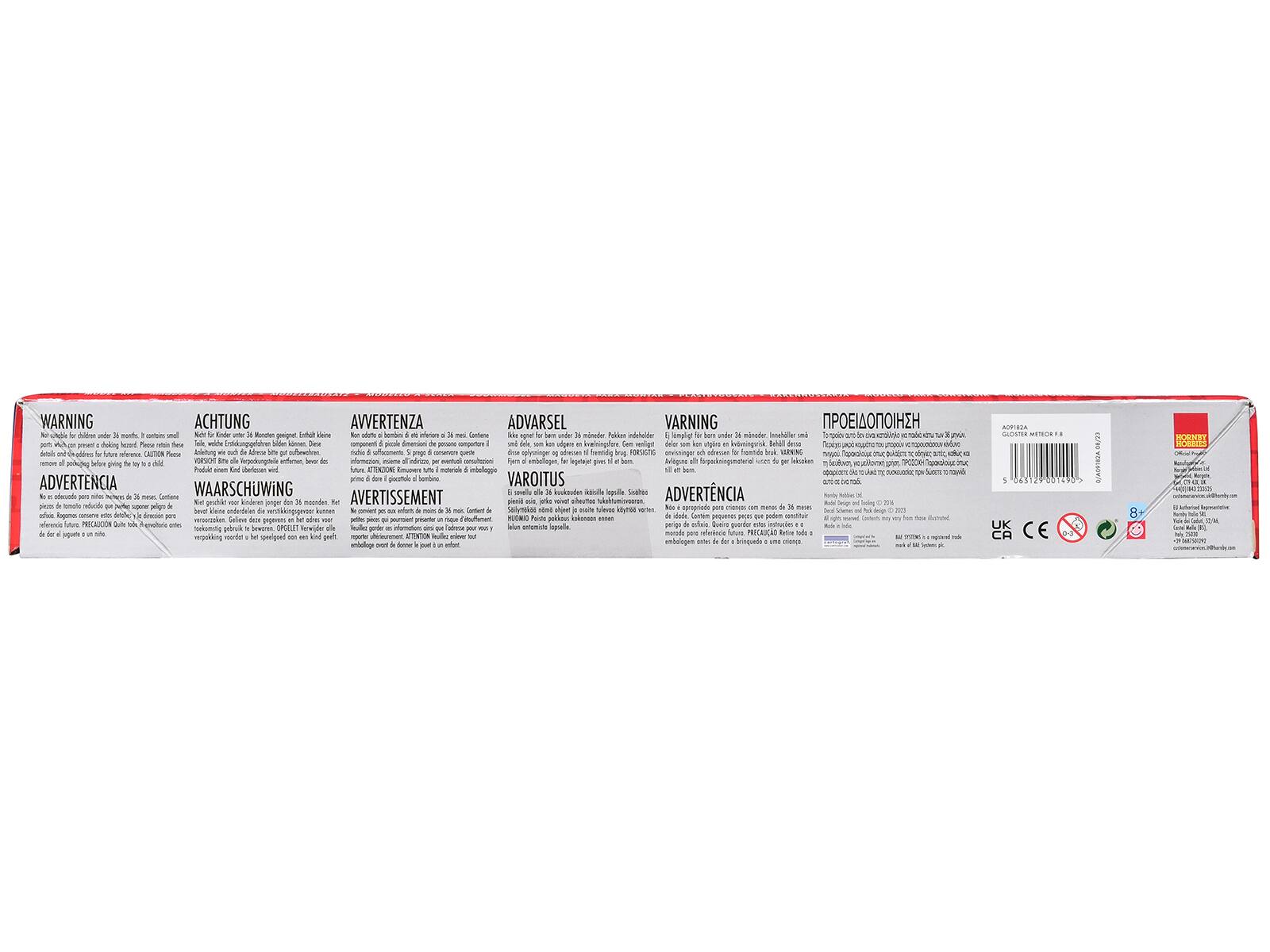 WARNING  
ACHTUNG  
AVVERTENZA  
ADVARSEL  
VARNING  
ADVERTENCIA  
WAARSCHUWING  
VAROITUS  
ADVERTENCIA  
AVERTISSEMENT  

Not suitable for children under 36 months. Contains small parts. Choking hazard.  
Nicht geeignet für Kinder unter 36 Monaten. Enthält kleine Teile. Erstickungsgefahr.  
Non conviene a bambini di meno di 36 mesi. Contiene piccoli oggetti.  
Drafor barn under 36 månader. Plockbara delar.  
Varning! Inte lämpad för barn under 36 månader.  
Avertissement: Ne convient pas aux enfants de moins de 36 mois.  
Waarschuwing: Niet geschikt voor kinderen onder 36 maanden.  
Varoitus: Ei ole sopiva alle 36-vuotiaille.  
Advertencia: No es adecuado para niños menores de 36 meses.  
Avertissement: Ne convient pas aux enfants de moins de 36 mois.  

HORNEY  
