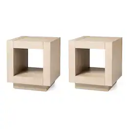 Maven Lane - Artemis Contemporary Wooden Side Table, Set of 2 - Refined White