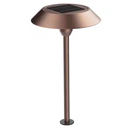 Front. FEIT ELECTRIC - Feit OneSync Bronze Solar Powered 40 W LED Pathway Light 1 pk.