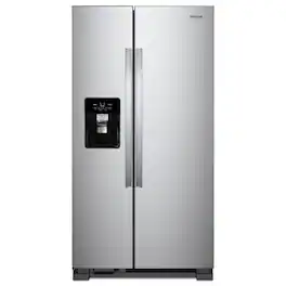 Whirlpool - 33 in. Wide 21 cu. ft. Side-by-Side Refrigerator with LED Interior Lighting - Stainless Steel