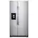 Front. Whirlpool - 33 in. Wide 21 cu. ft. Side-by-Side Refrigerator with LED Interior Lighting - Fingerprint Resistant Stainless Finish.