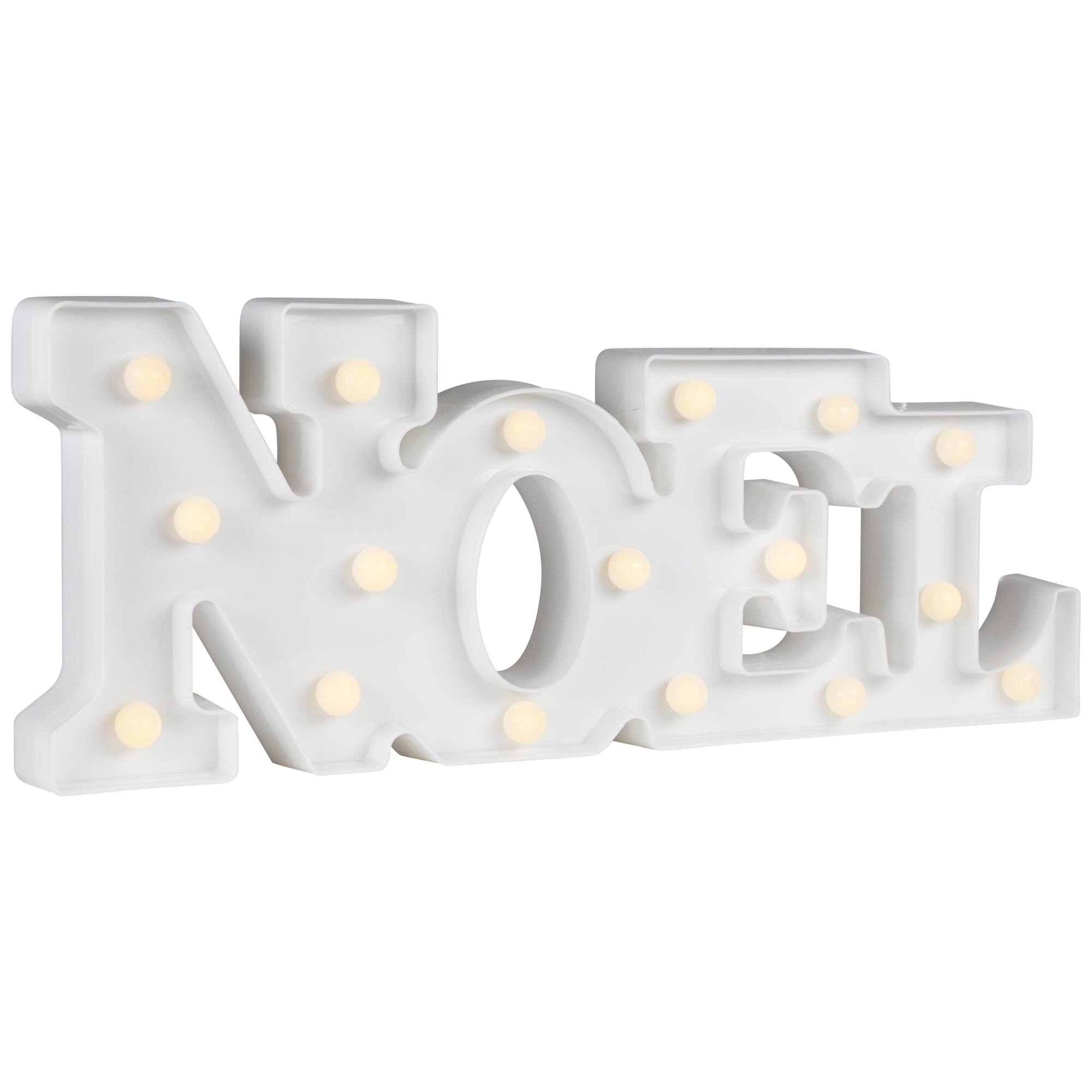 Alt View 3. Northlight - LED Lighted NOEL Christmas Marquee Wall Sign - 17" - White - White.