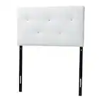 Front. Baxton Studio - Kirchem Modern and Contemporary Faux Leather Upholstered Twin Size Headboard - White.