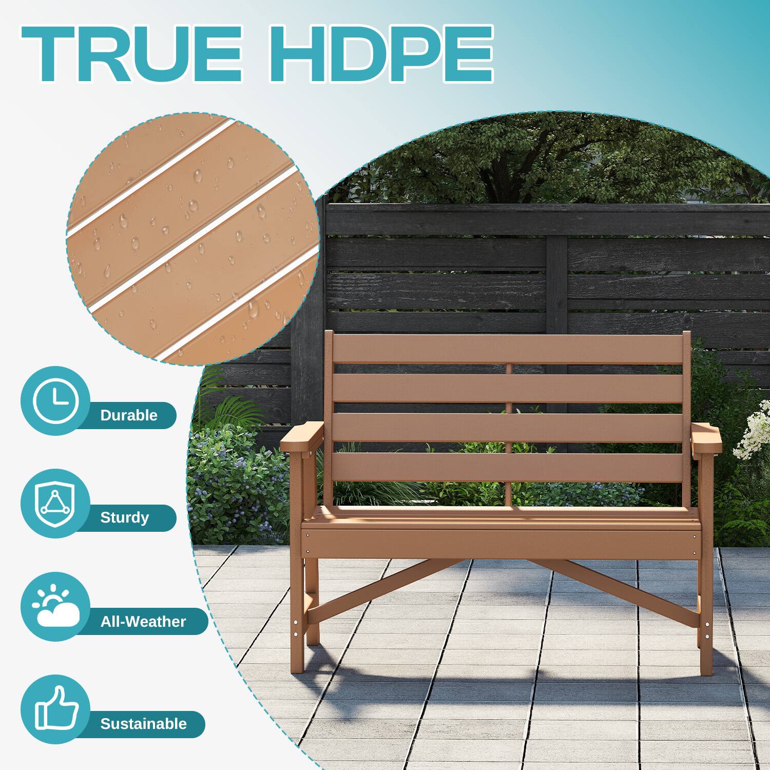 TRUE HDPE

- Durable
- Sturdy
- All-Weather
- Sustainable