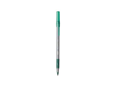 Alt View 4. BIC -  Round Stic Grip Xtra Comfort Ballpoint Pens, Medium Point, Dozen  - Green Ink.
