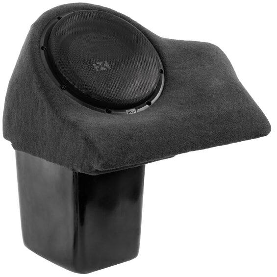 Alt View 1. NVX - BOOST Box Custom Fit 10" 350W RMS Loaded Sealed Subwoofer Enclosure for 2006-2013 Chevrolet C6 Corvette - Black.