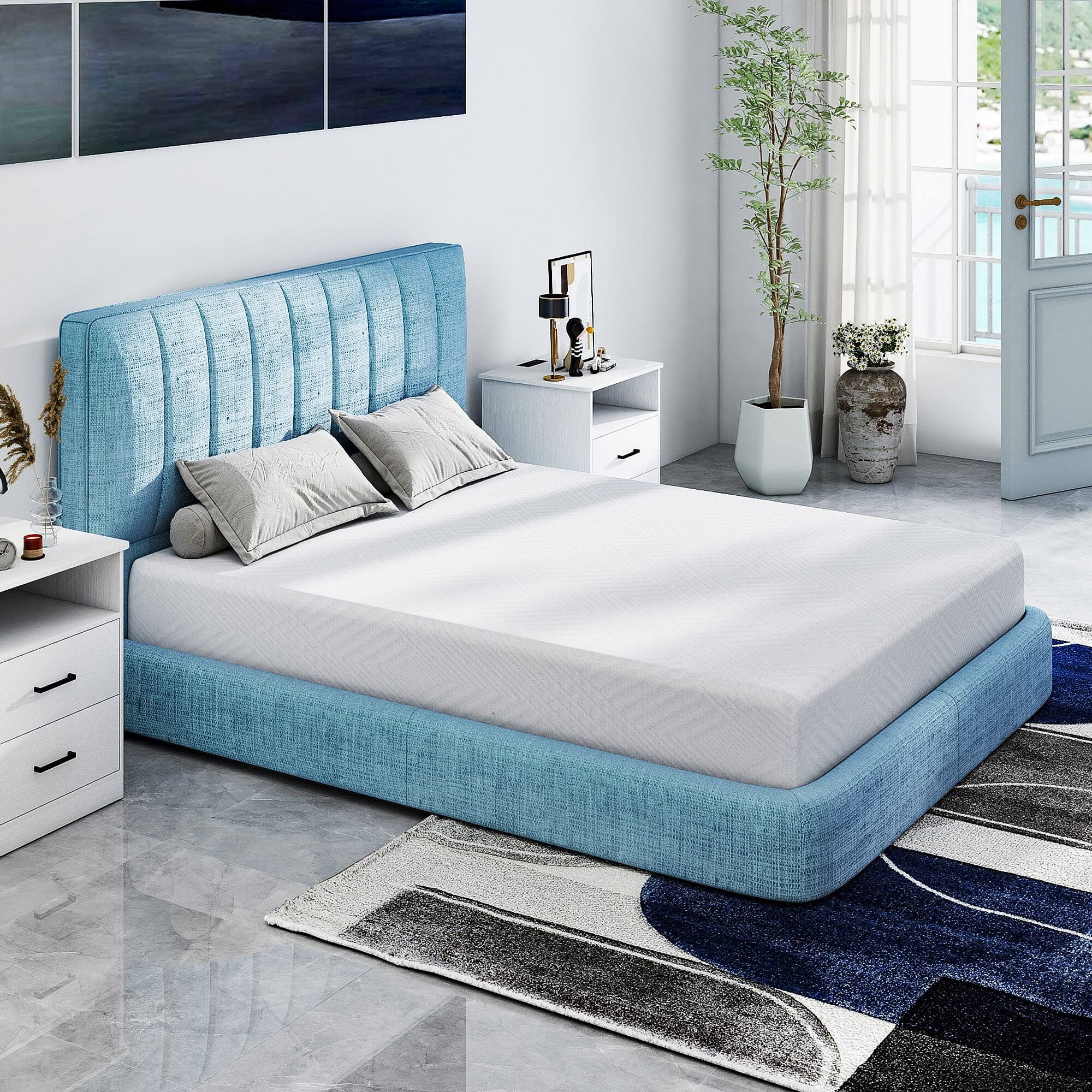 Alt View 4. Kadyn - Tea Memory Foam Mattress, Cooling Gel, Fiberglass-Free, CertiPUR-US Certified, Medium Firm - White.