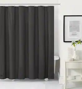 Kate Aurora - Hotel Heavy Duty 10 Gauge Vinyl Shower Curtain Liners - 72" x 72" Standard Shower Curtain Liner - Black