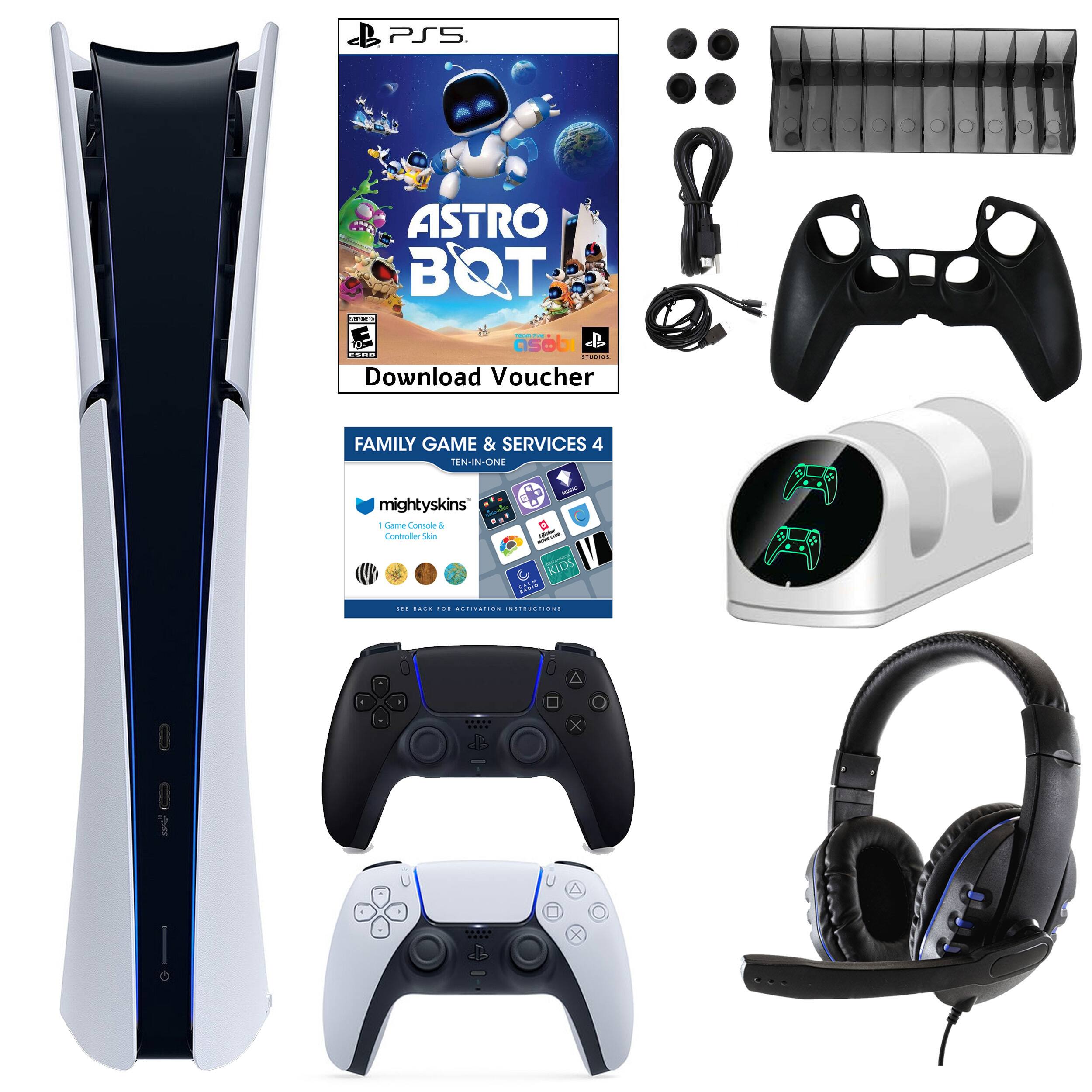 PS5 Digital Astrobot Console with Accessories Kit, Voucher & Extra Dualsense Controller - PlayStation 5