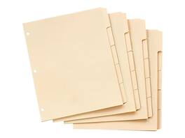 Oxford - Write-On Paper 5 Tab Dividers, 20 Sets/Box - Manila