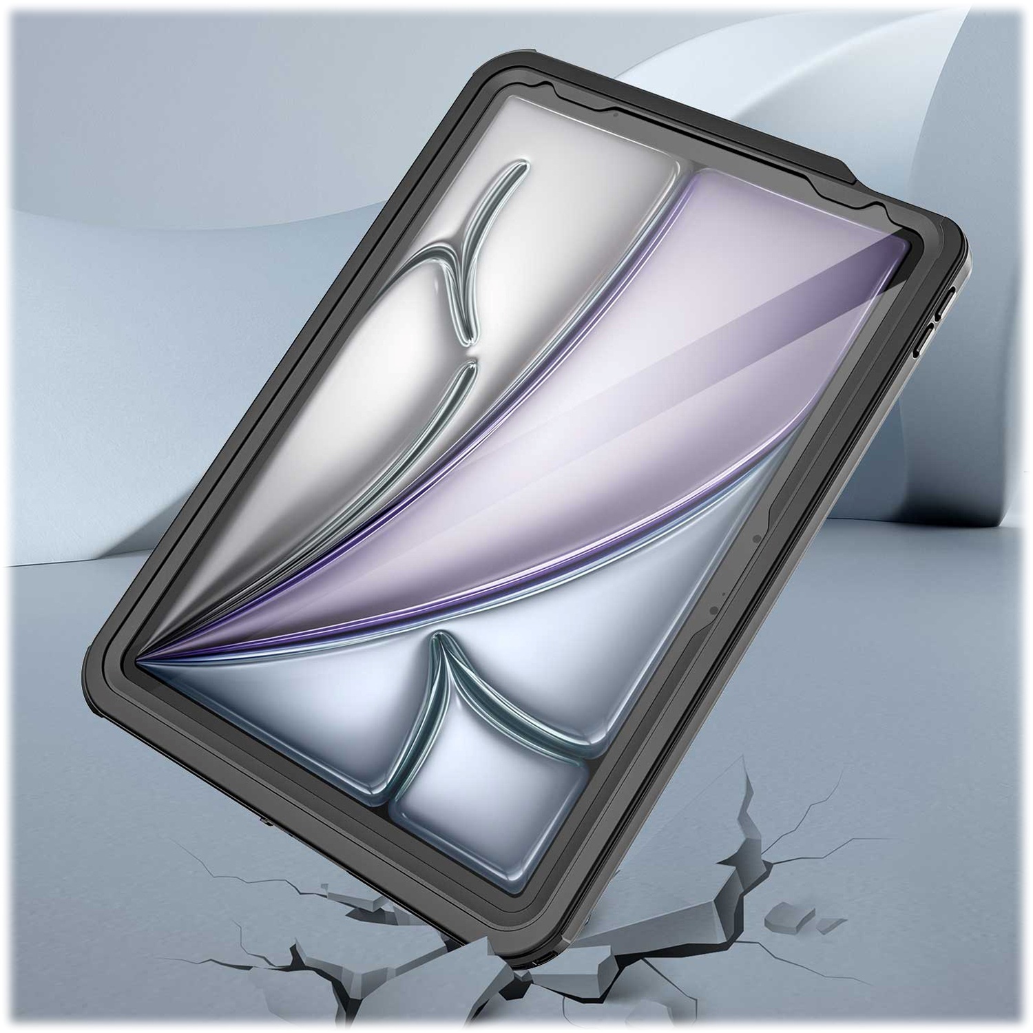 Alt View 16. SaharaCase - Oasis Series Water-Resistant Case for Apple iPad Air 11'' M3/M2 and iPad Air 10.9'' (4th and 5th Gen) - Clear/Black.