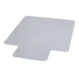 Emma + Oliver - 45'' x 53'' Carpet Chair Mat with Lip - Clear