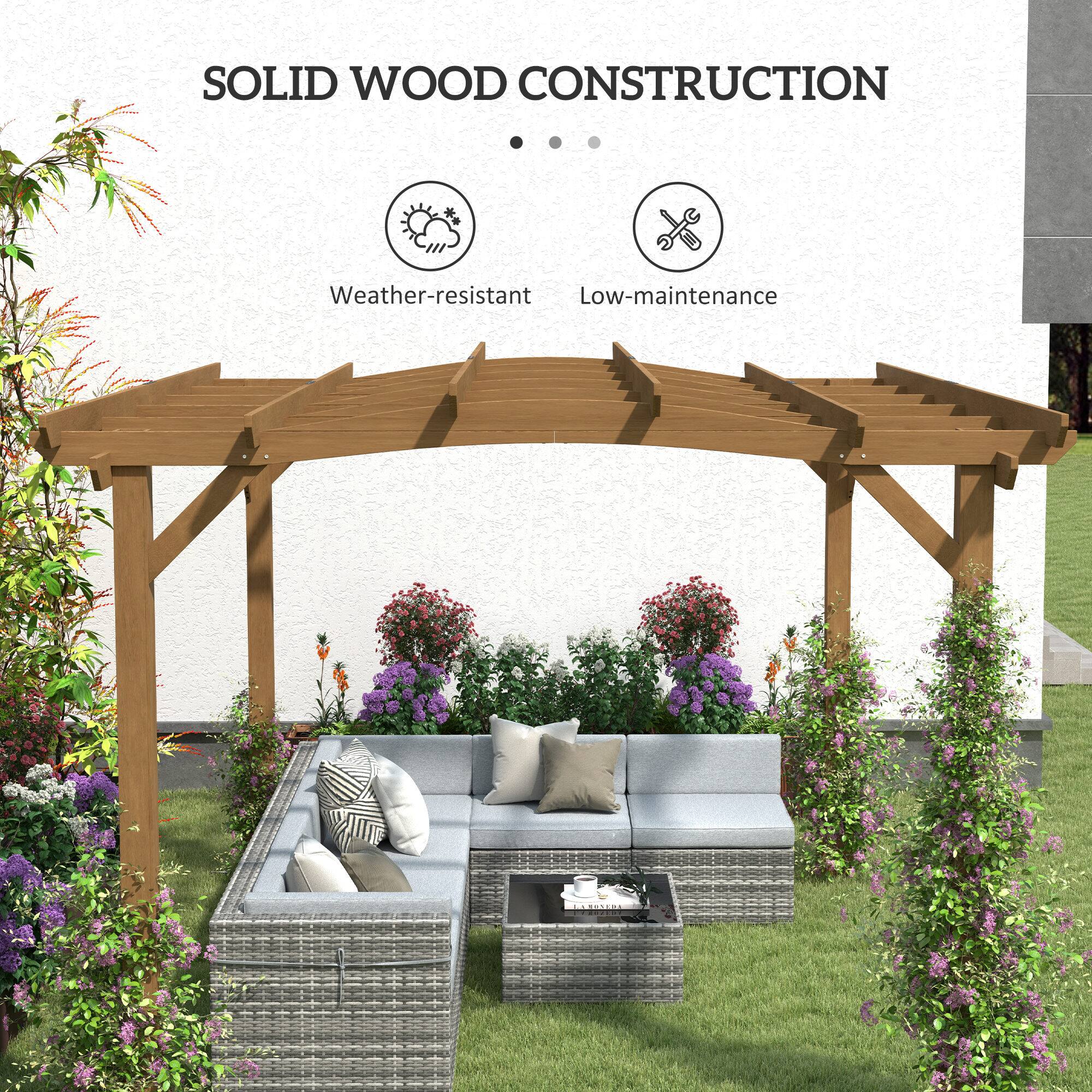 SOLID WOOD CONSTRUCTION

- Weather-resistant
- Low-maintenance