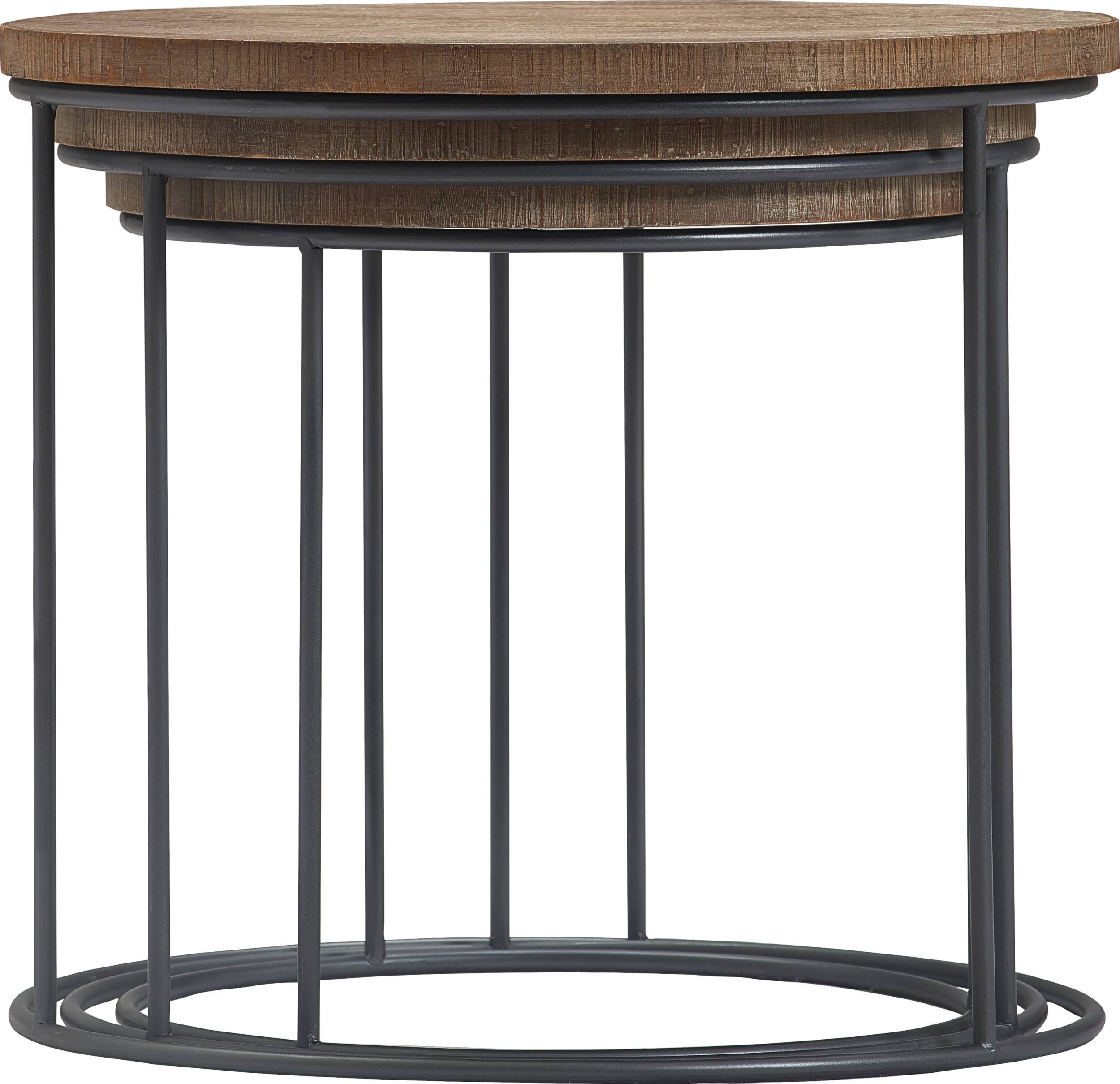 Alt View 13. Tommy Hilfiger - Berkshire Nesting Side Tables, Set of 3 - Distressed Wood.