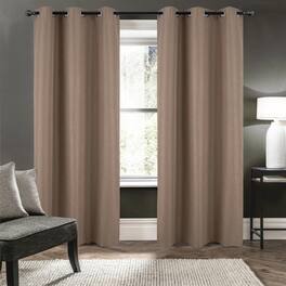 RT Designers Collection - Cabana Two Pack Premium Grommet Curtain Panel 54" x 84" - Taupe
