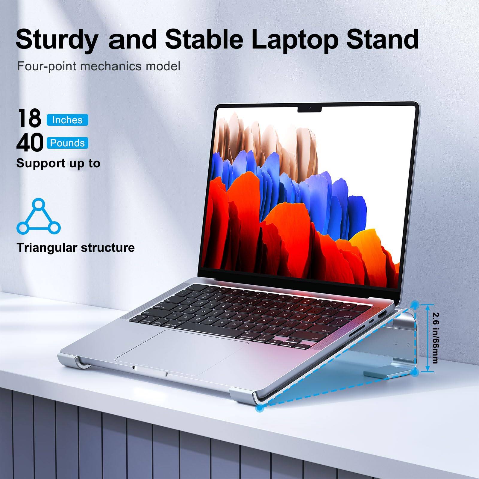 Refined Abode Design Laptop Stand For Desk Aluminum Riser Computer ...