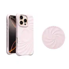 Bundle - Ornarto - Vortuxe Series for iPhone 16 Pro Max Case 6.9" and for MagSafe Phone Ring Holder - Pink