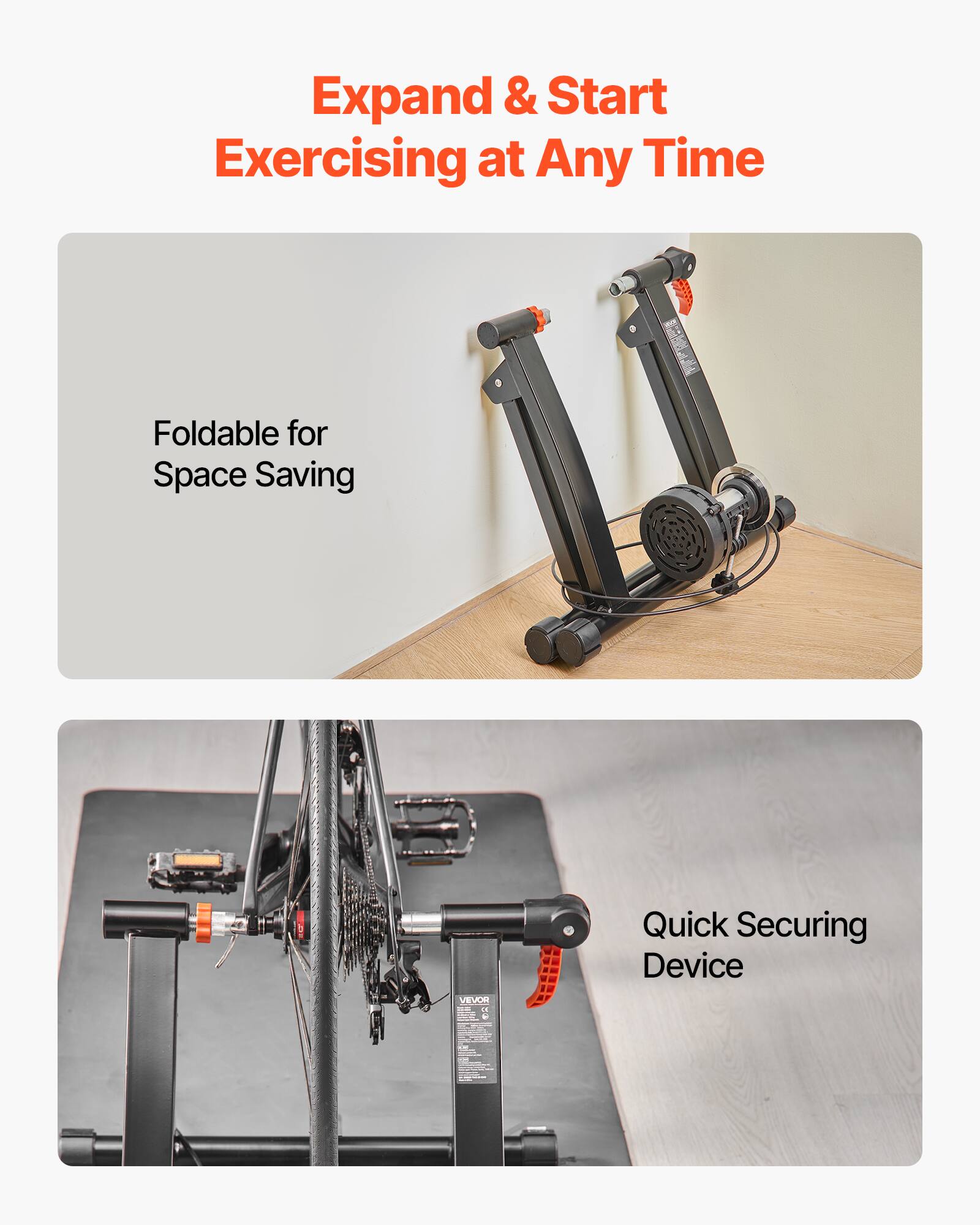 Expand & Start Exercising at Any Time

Foldable for Space Saving

Quick Securing Device