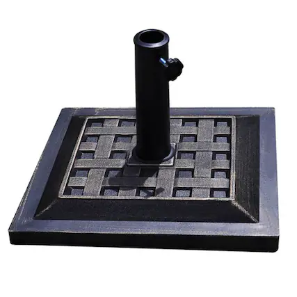 Front. Mondawe - 17.5 Inch Heavy Duty Square Umbrella Base Stand of 30 lbs for Outdoor - Bronze.