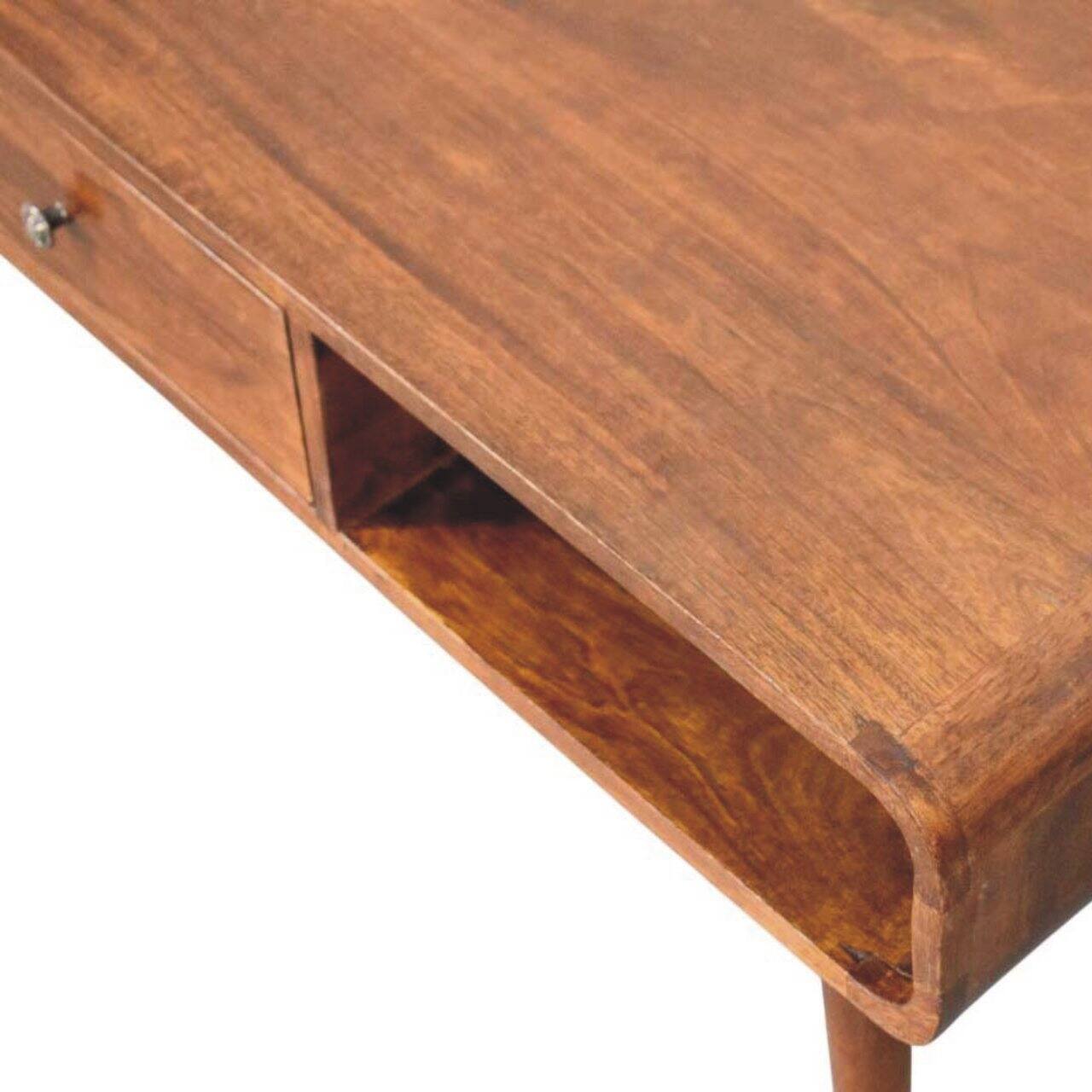 Alt View 1. Artisan Furniture - Avora 2 Drawer Chestnut Coffee Table, Brown - Brown.