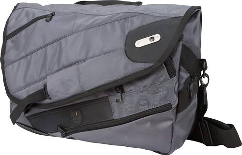 Angle Standard. fūl - Powerbag Messenger Laptop Case - Gray.