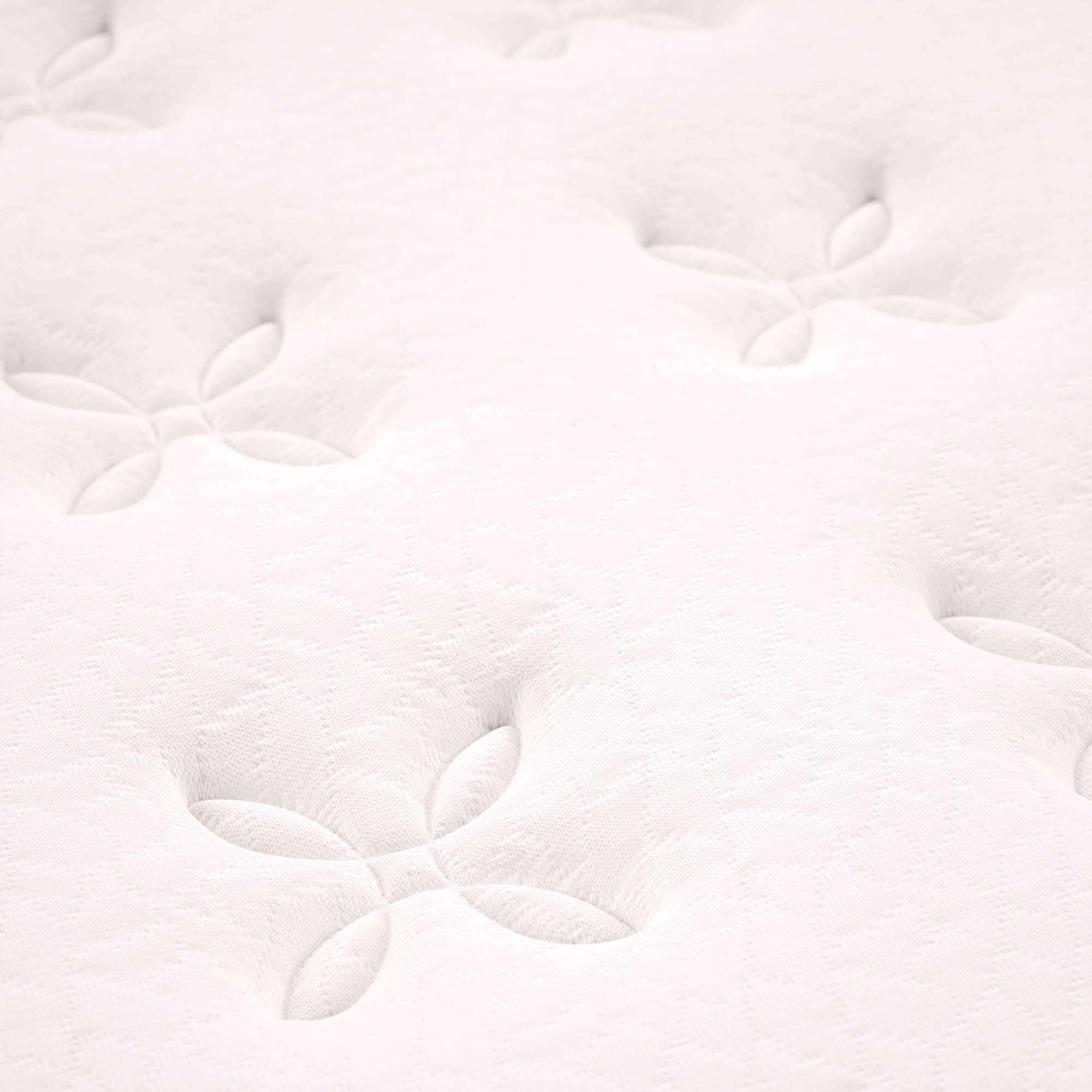 Back. Modway - Jenna 14" Innerspring and Foam King Mattress by Modway - White.