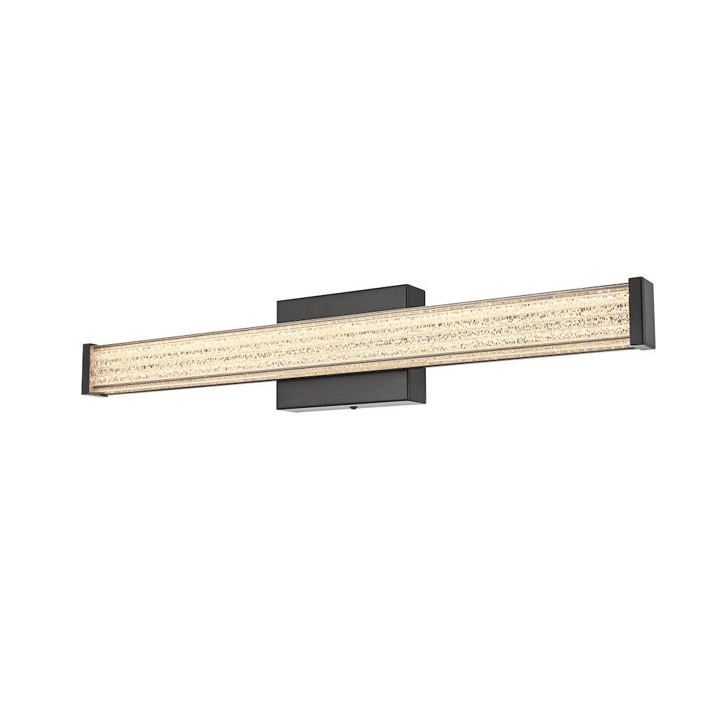 Left. Living District - Jaxx 24 Inch Led Wall Sconce In Black - Black.