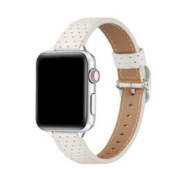 Posh Tech - Carmen Perforated Leather Band for Apple Watch - Off White