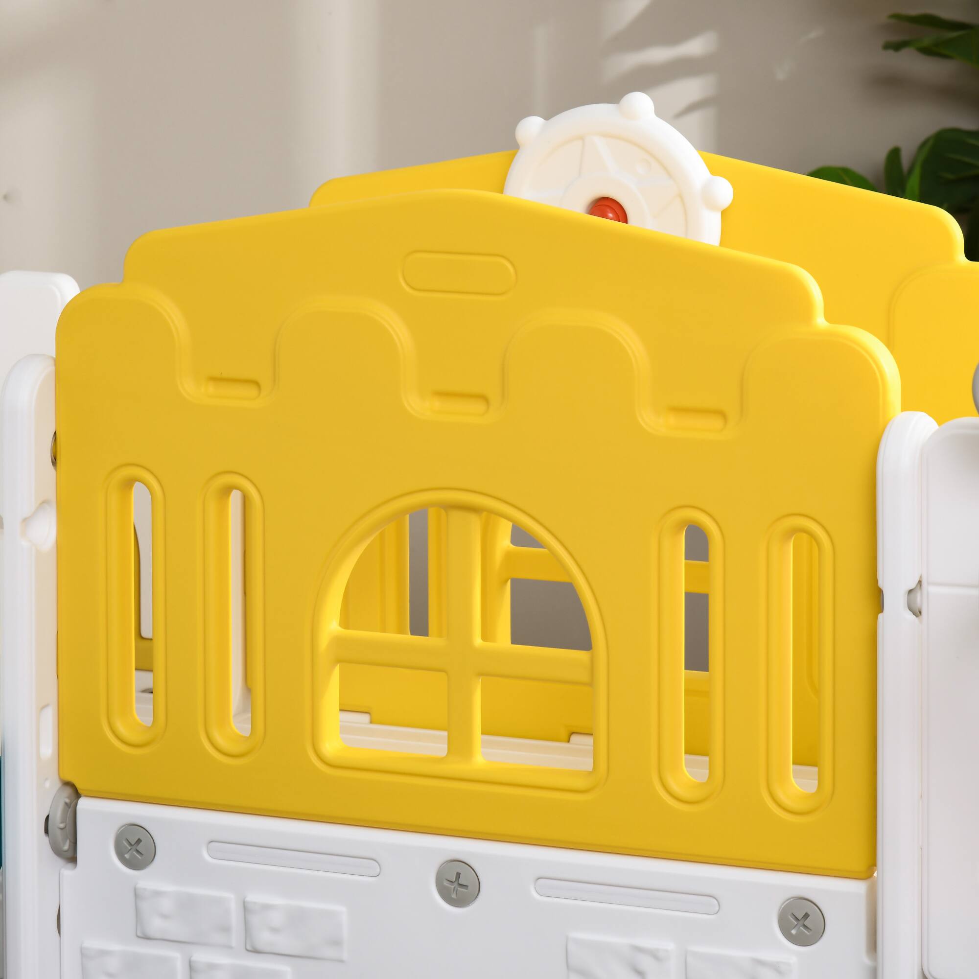 Alt View 5. Qaba - 8-in-1 Slide, Basketball Hoop, Climber, Tunnel, 1-3yrs.