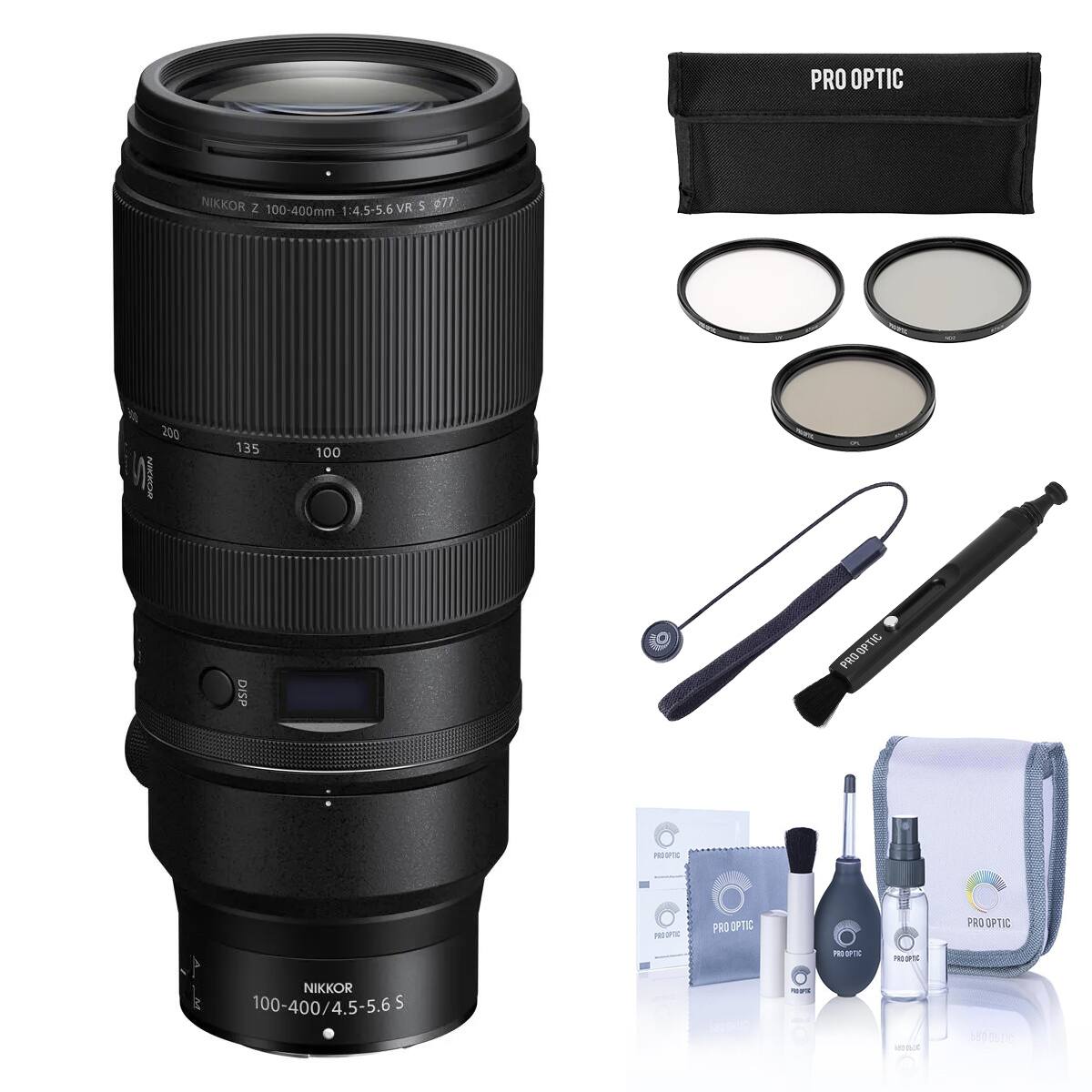 PRO OPTIC  
NIKKOR Z 100-400mm 1:4.5-5.6 VR 5 77  
200 NIKKOR  
135  
100  
DISP  
PRO OPTIC PRO  
PROOFIC  
PROOPIC  
PRO O OPTIC  
PRO PTIC  
PROMIC  
PRO OPTIC  
NIKKOR 100-400/4.5-5.6 S  
card OLC  
10  
580 06/10