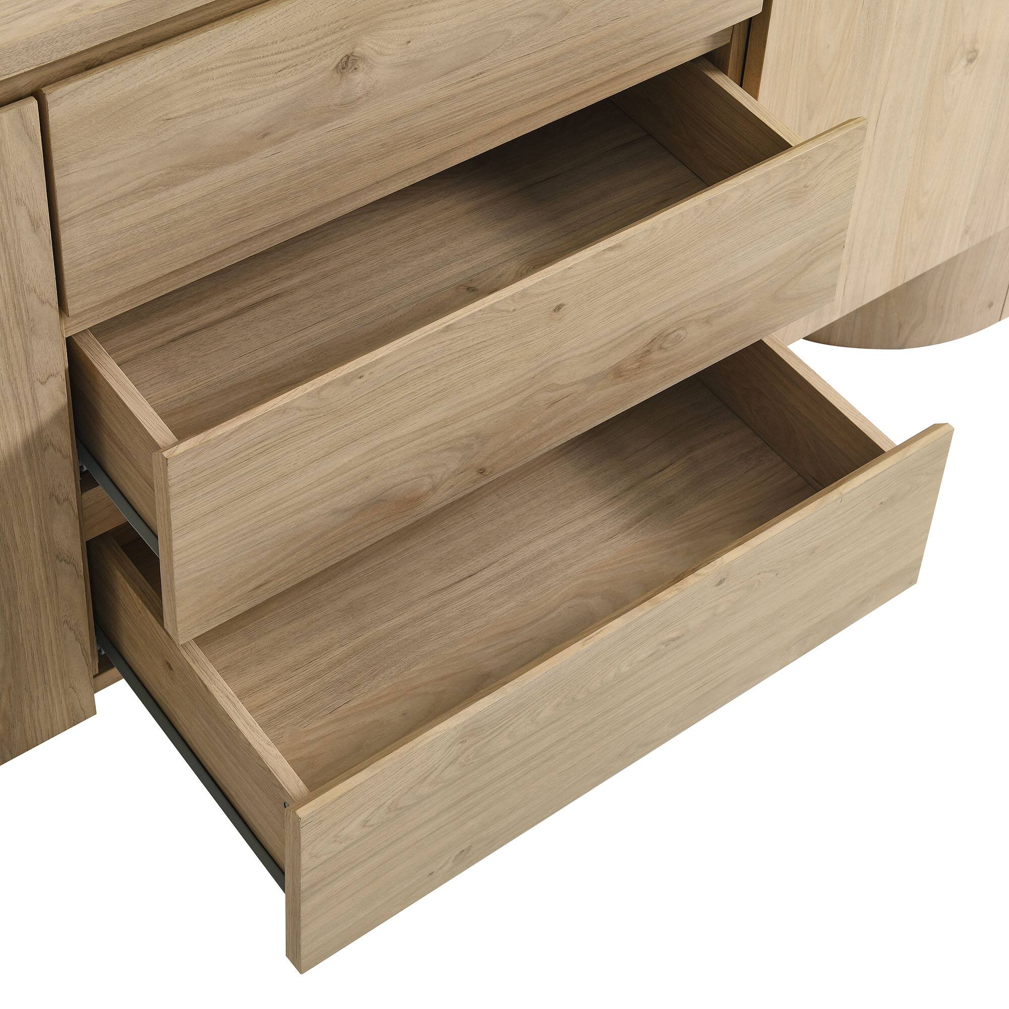 Alt View 6. Modway - Duval 71" Rounded Sideboard Storage Cabinet by Modway - Hickory Frost.
